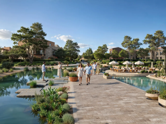 Club Walk New Sphinx, LaManga walkway beside the water