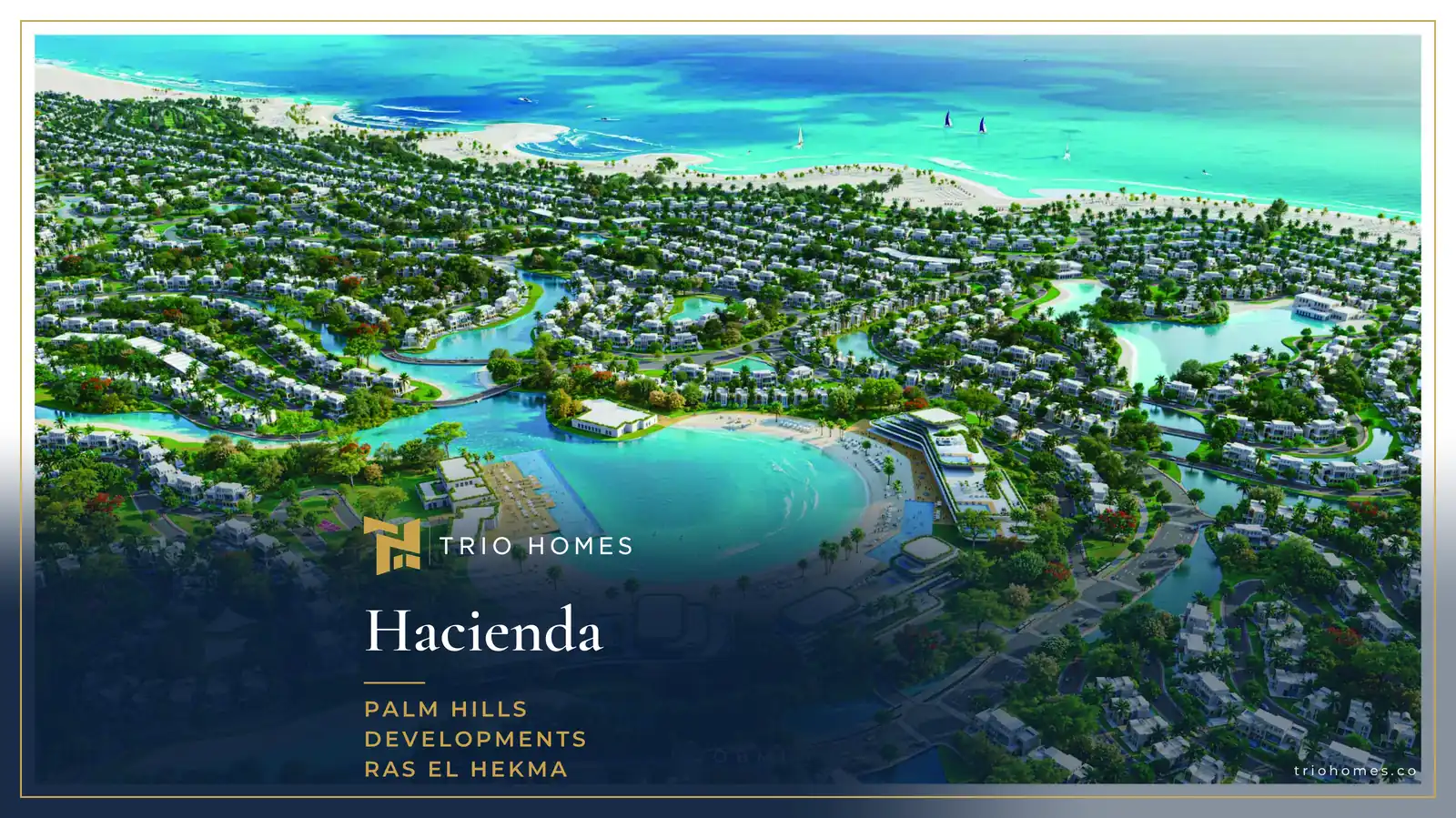 Crystal lagoon among the homes of Hacienda Ras El Hekma by Palm Hills Crystal lagoon among the homes of Hacienda Ras El Hekma by Palm Hills