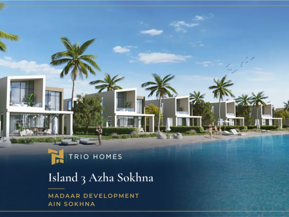 Island 3 Azha Sokhna, villas on the crystal lagoon