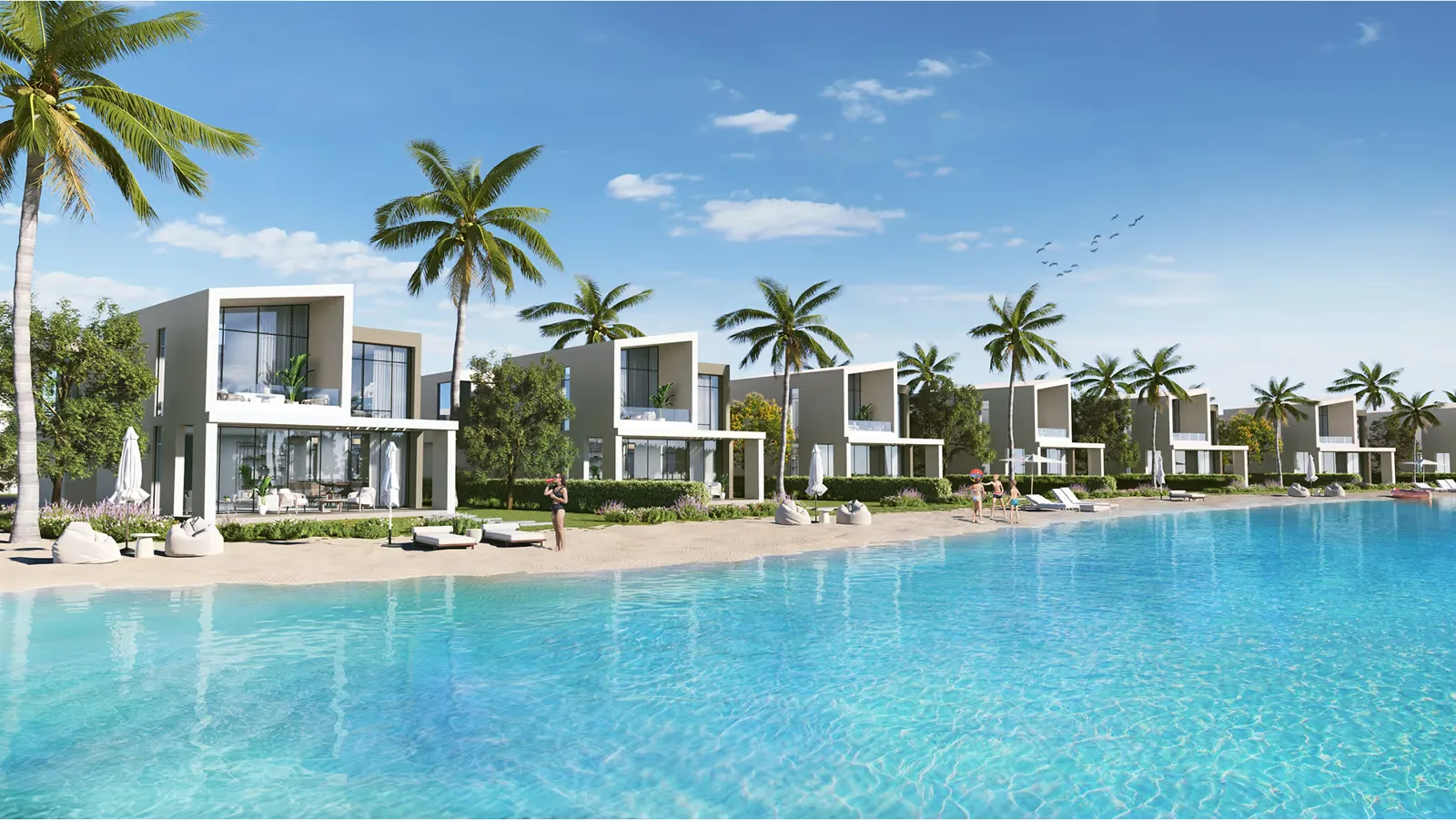 Island 3 Azha Sokhna, villas on the crystal lagoon