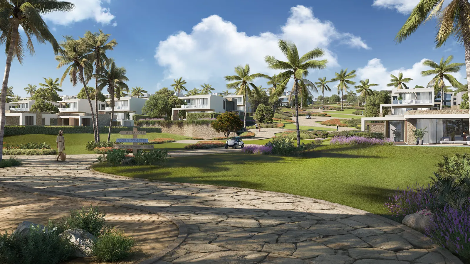 Island 3 Azha Sokhna, garden path between Azha homes