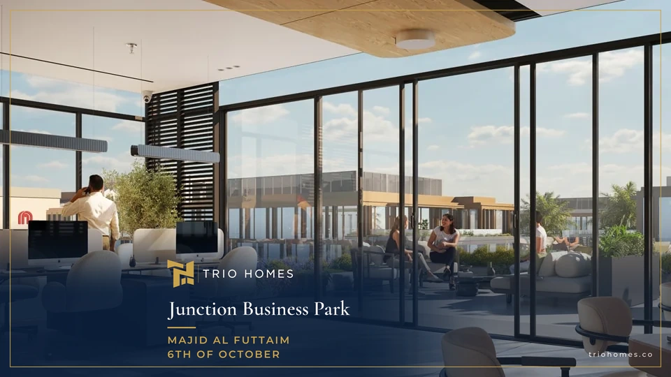 Office with a glass terrace front at Junction Business Park 6th of October Office with a glass terrace front at Junction Business Park 6th of October