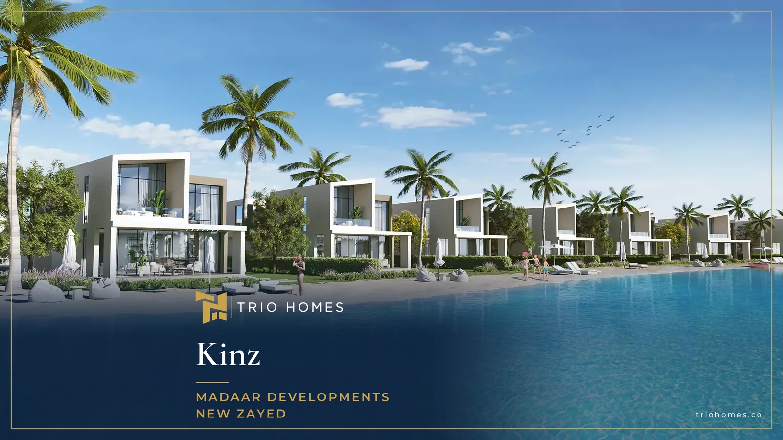 Villas overlooking a lagoon at Kinz New Zayed Villas overlooking a lagoon at Kinz New Zayed