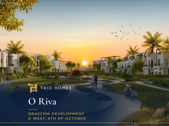 Garden walkway between homes in O West, the Orascom town where O Riva 6th of October is planned
