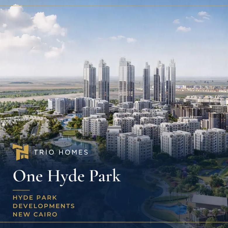Aerial exterior of One Hyde Park New Cairo by Hyde Park Developments