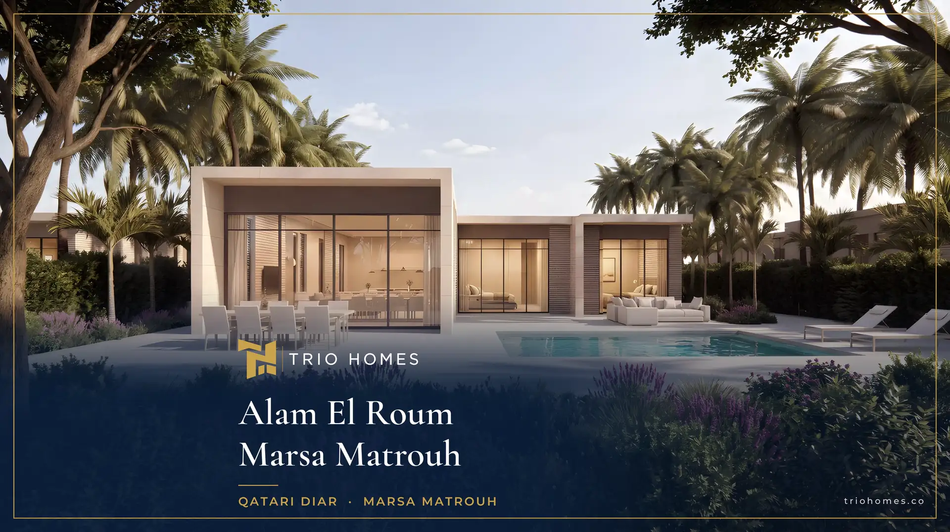 Alam El Roum – Pool Villas by Day Single-storey villas around a swimming pool with lavender gardens at Alam El Roum