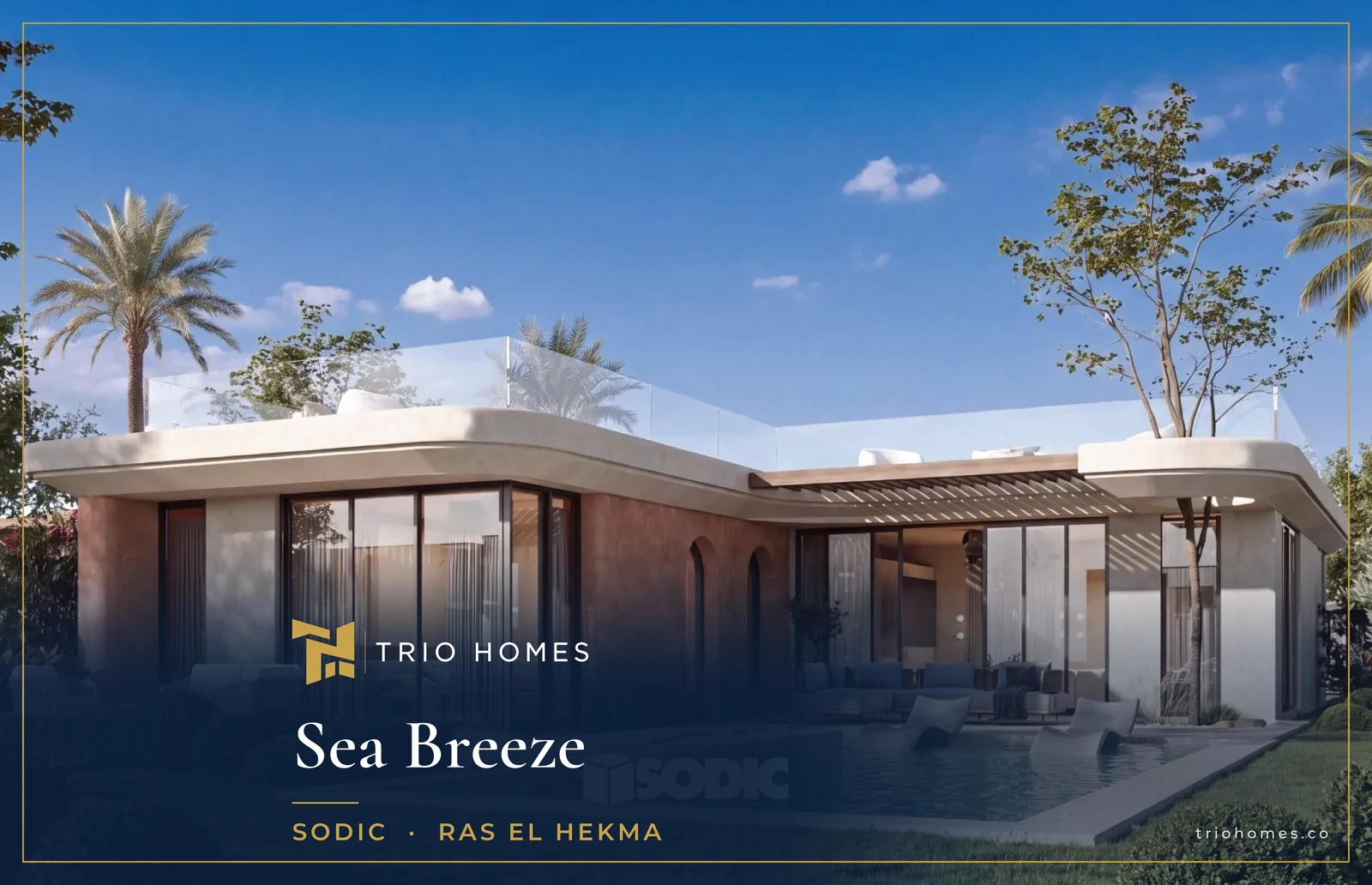 Villa exterior at Sea Breeze Ras El Hekma by SODIC