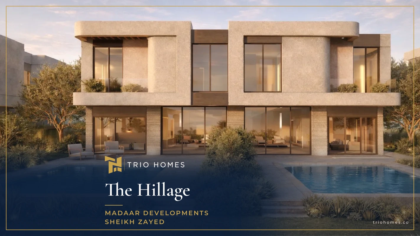 Twin house with private pools at The Hillage Sheikh Zayed Twin house with private pools at The Hillage Sheikh Zayed