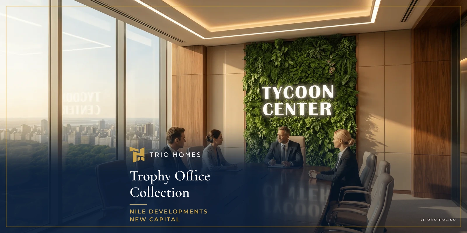 Office meeting room render in Tycoon Center, Trophy Office Collection New Capital Office meeting room render in Tycoon Center, Trophy Office Collection New Capital