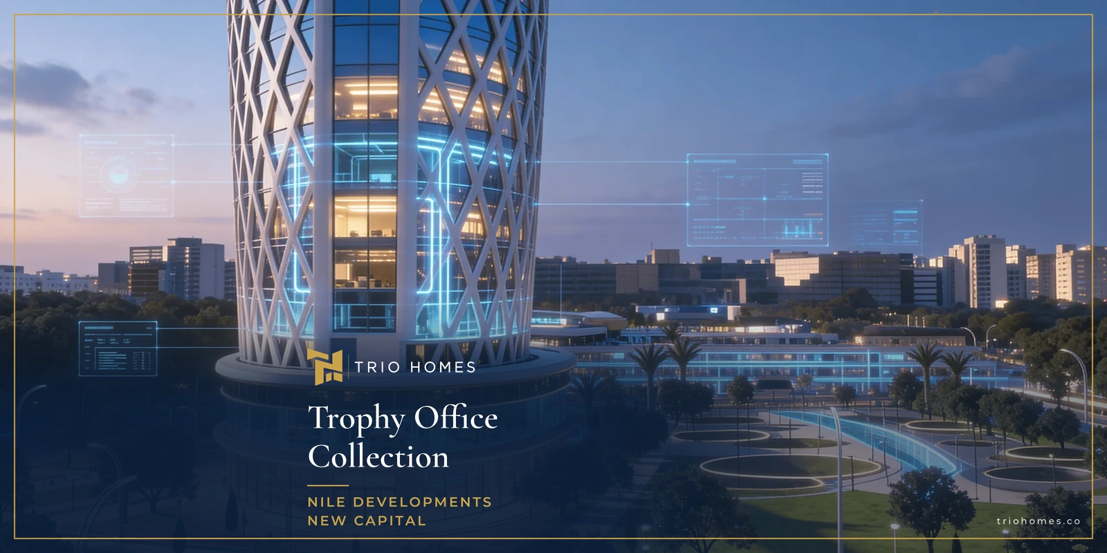 Entrance plaza at the base of Tycoon Center, the tower of Trophy Office Collection New Capital Entrance plaza at the base of Tycoon Center, the tower of Trophy Office Collection New Capital